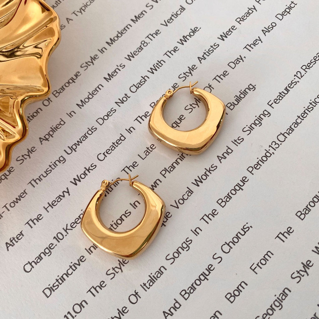 Hollow Circle Irregular Earrings