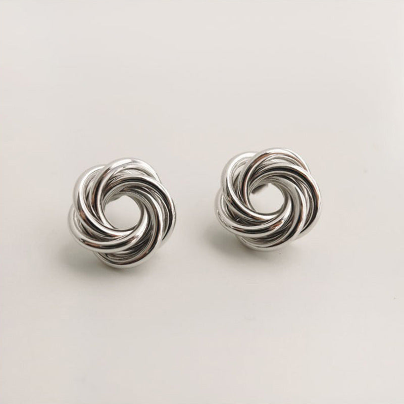 Winding Geometric Hollow Earrings