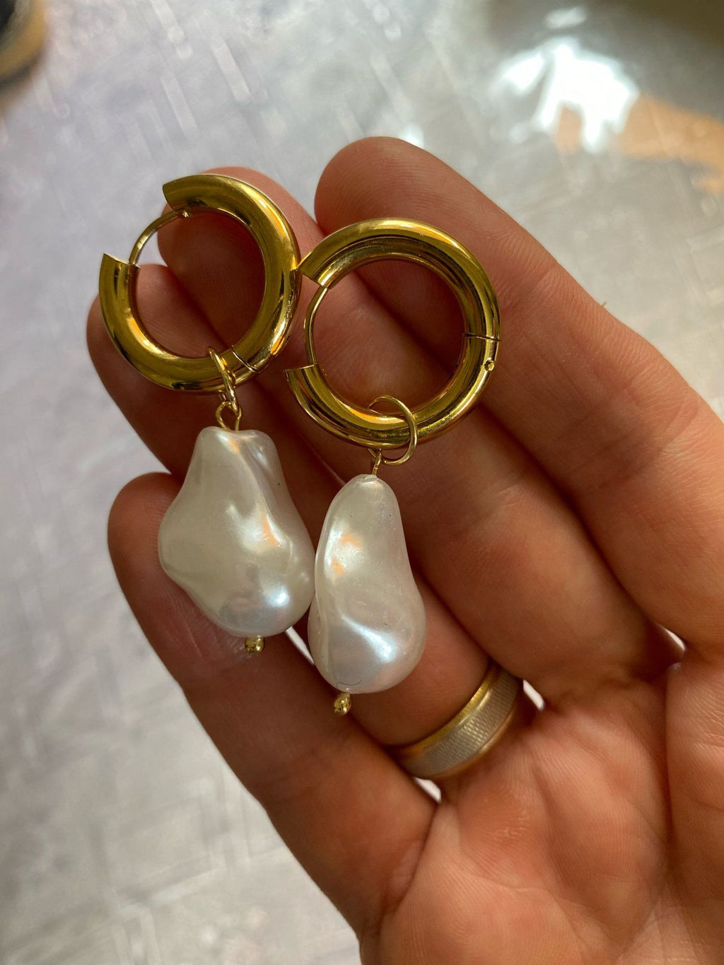 Irregular Pearl Earrings