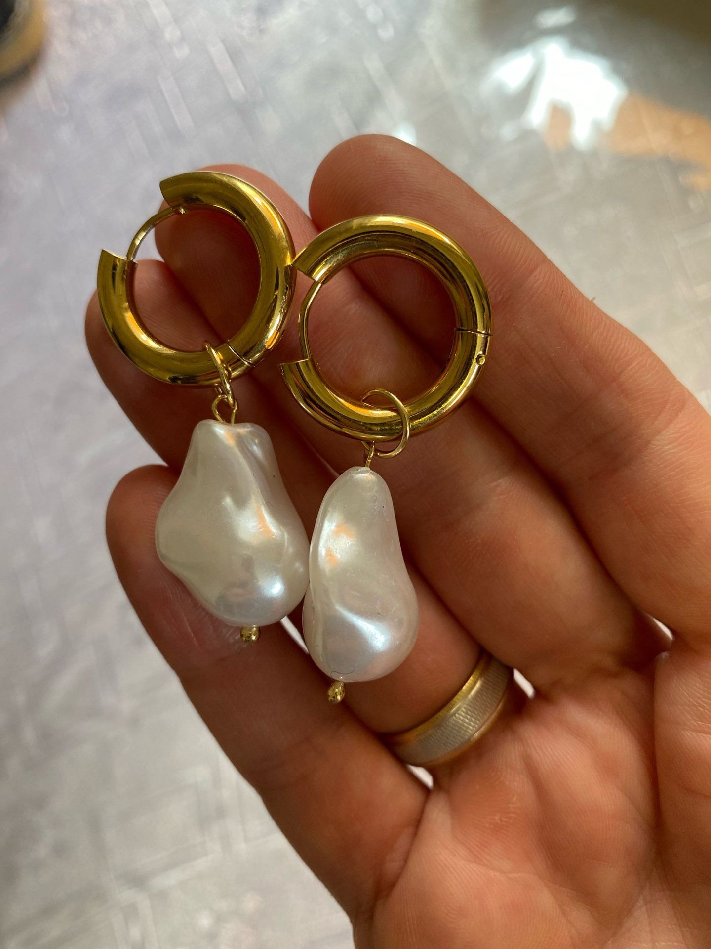 Irregular Pearl Earrings